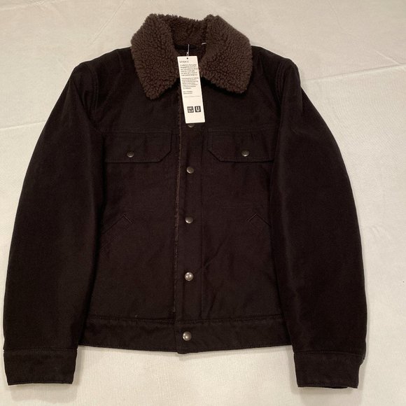 NWT Uniqlo U Christophe Lemaire Trucker Jacket Blk - Picture 1 of 7
